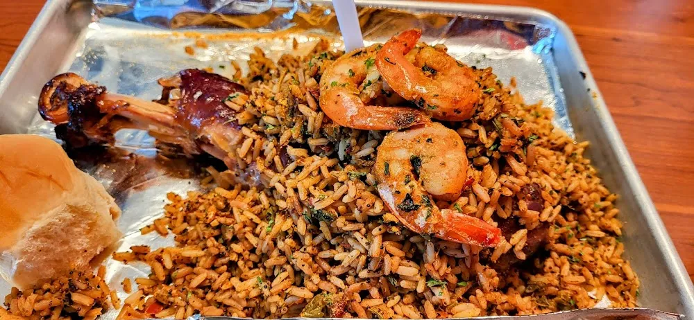 Dirty Rice Stuffed Turkey Leg
