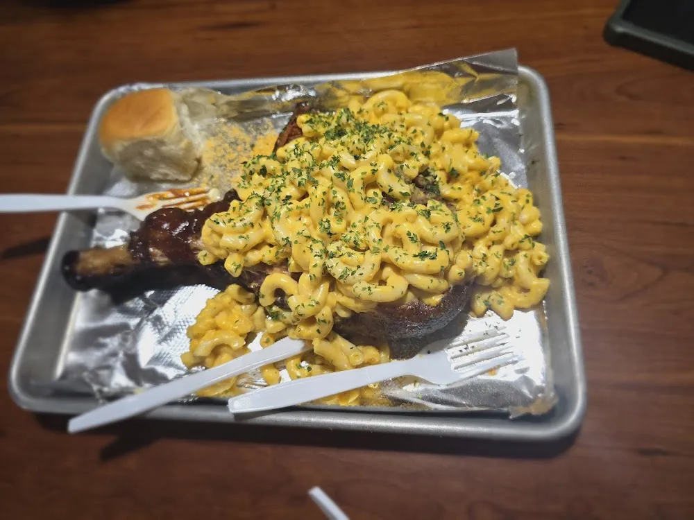 Mac and Cheese Stuffed Turkey Leg
