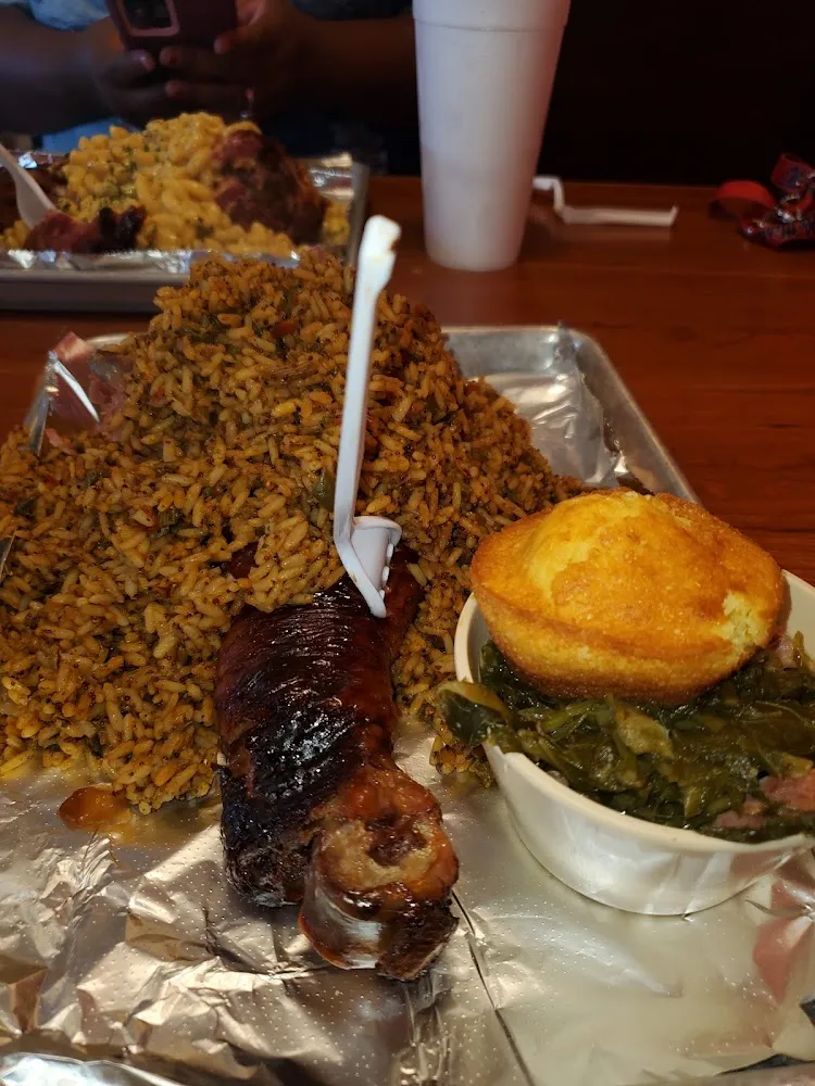 Turkey Legs Stuffed with Dirty Rice